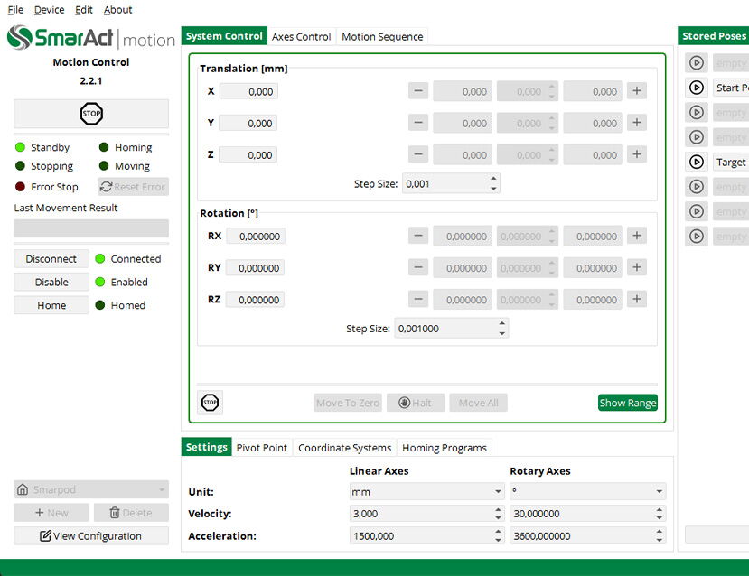 Gui Fold Software SmarAct Motion Control GUI Software - SmarAct
